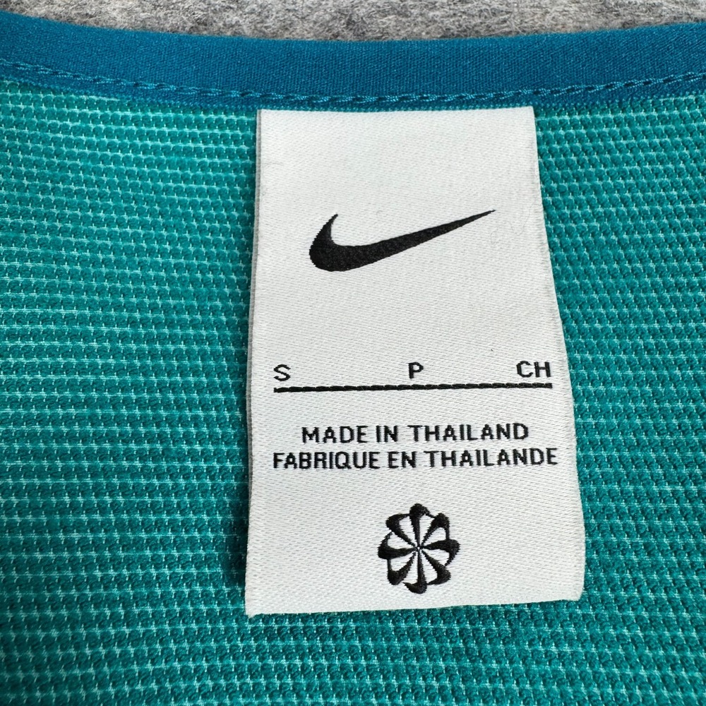 Nike V-Neck Running Jacket Snaps Lightweight Blue DH2083-367 Womens Small S - Picture 3 of 13